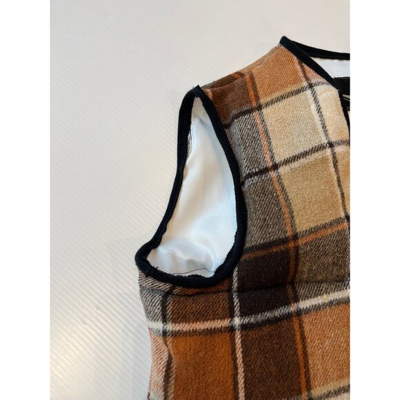 Rework Wool Plaid Puffer Vest - Picture 6 of 9